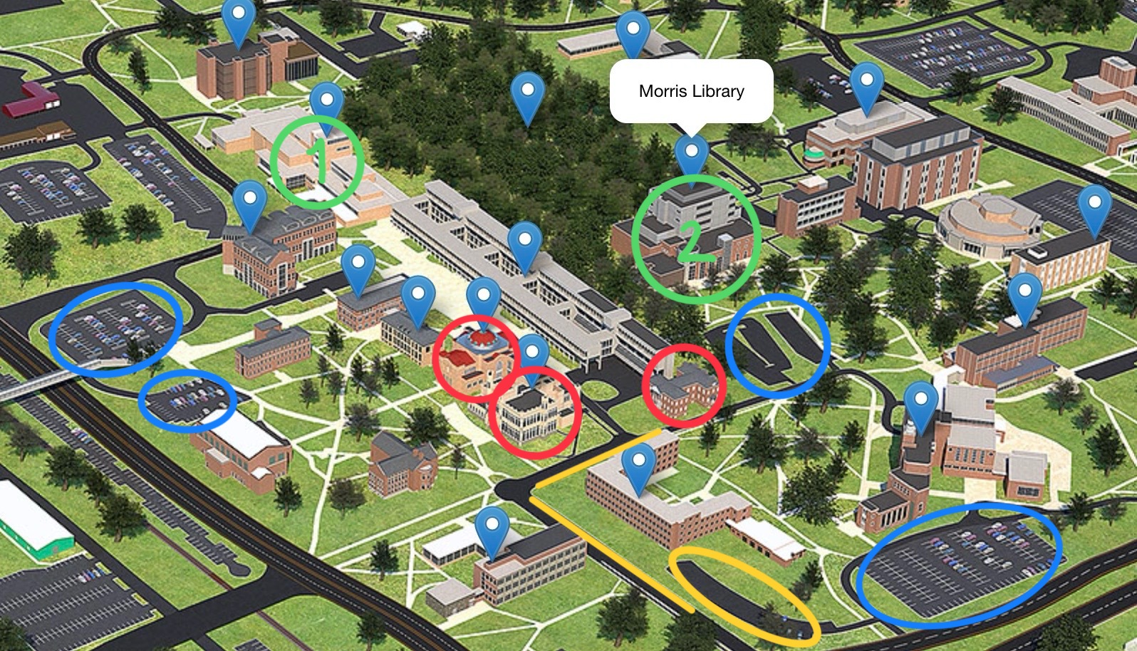 SIU campus map.